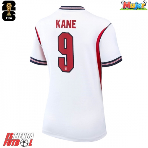 Inglaterra Harry Kane #9 Primera Equipación Mujer Mundial 2026 Manga Corta